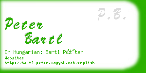 peter bartl business card